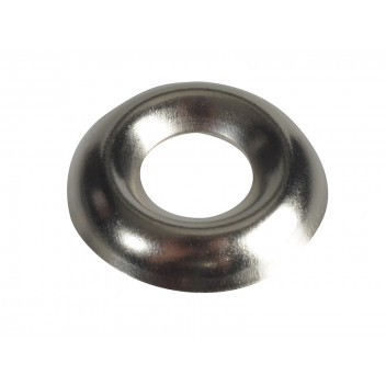 ForgeFix Screw Cup Washers Solid Brass Nickel Plated No.6 Bag 200