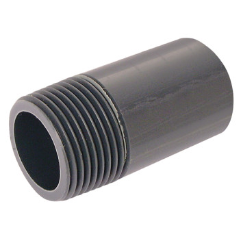 3/4\" BSPP X 56MM UPVC NIPPLE DGREY