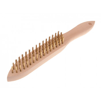 Faithfull 680/B4 Brass Wire Scratch Brush - 4 Row