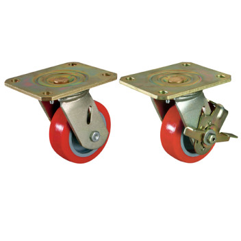 150MM SWL BRAKE CASTOR PLATE FTG POLY