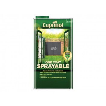 Cuprinol One Coat Sprayable Fence Treatment Silver Copse 5 litre