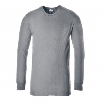B123 Thermal T-Shirt Long Sleeve Grey Small