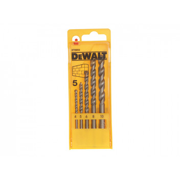 DEWALT Masonry Drill Set 5 Piece 4-10mm