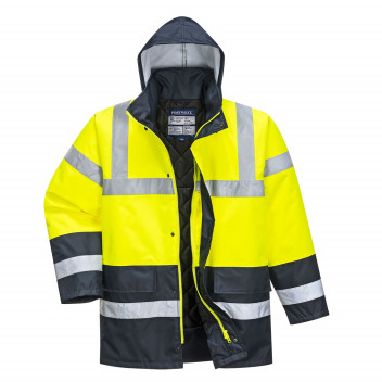 S466 Hi-Vis Contrast Traffic Jacket Yellow Medium