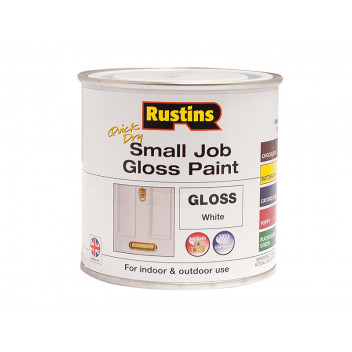 Rustins Quick Dry Small Job Gloss Paint White 250ml