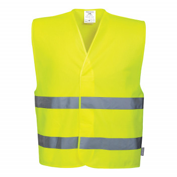 C474 Hi-Vis Two Band Vest Yellow LXL