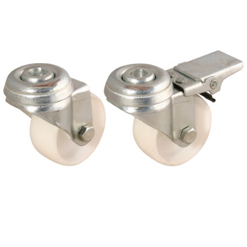75MM SWIVEL BRAKE CASTOR BOLT HOLE FTG