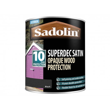 Sadolin Superdec Opaque Wood Protection Black Satin 1 litre