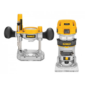 DEWALT D26204K 1/4in Premium Plunge & Fixed Base Combi Router 900W 110V