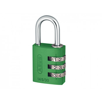 ABUS Mechanical 145/30 30mm Aluminium Combination Padlock Green 46580