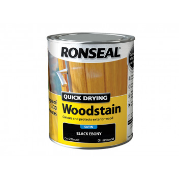 Ronseal Quick Drying Woodstain Satin Ebony 750ml