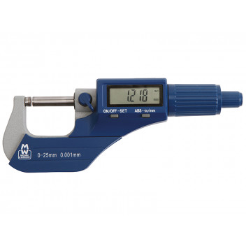 MW200-01DBL Digital External Micrometer 0-25mm/0-1in 0.001mm/.00005in