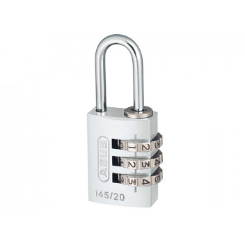 ABUS Mechanical 145/20 20mm Aluminium Combination Padlock Silver 46574