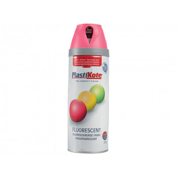 PlastiKote Twist & Spray Fluorescent Pink 400ml