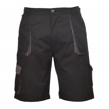 TX14 Portwest Texo Contrast Shorts Black Large