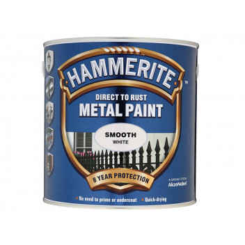 Hammerite Direct to Rust Smooth Finish Metal Paint White 2.5 Litre