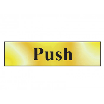 Scan Push - Polished Brass Effect 200 x 50mm