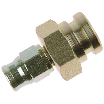 M10 x 1 Metric Reusable Bulkhead for 600 Hose Zinc Plated CS