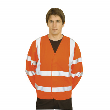 C473 Hi-Vis Two Band & Brace Jacket Orange LXL