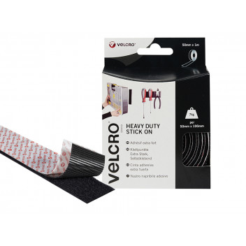 VELCRO Brand VELCRO Brand Heavy-Duty Stick On Tape 50mm x 1m Black