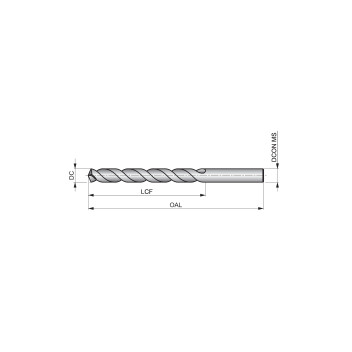 10.2mm HSS Straight Shank Jobber Drill For Stainless Steel (A108) OAL 133mm