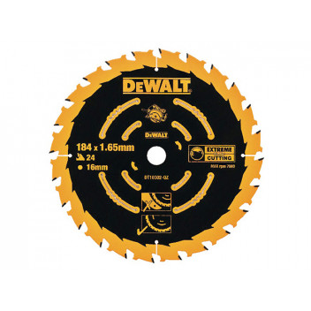 DEWALT Extreme Framing Circular Saw Blade 184 x 16mm x 24T