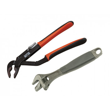 Bahco 9873 Adjustable & Slip Joint Pliers Set, 2 Piece