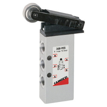 1/8 5/2 ROLLER LEVER SPRING RETURN VALVE