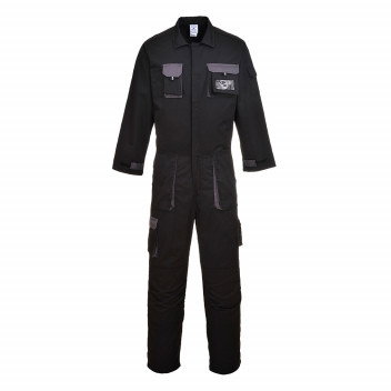 TX15 Portwest Texo Contrast Coverall Black Medium