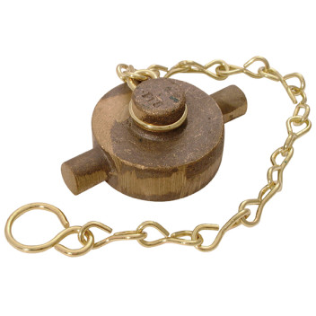 2.1/2\" BSPP GUN METAL BLANK CAP AND CHAIN