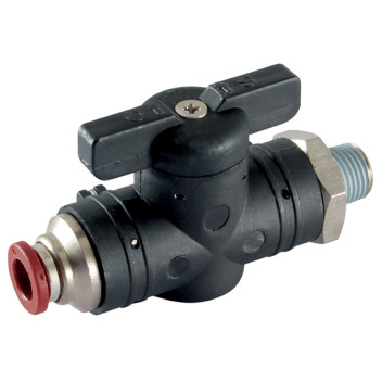1/4\" BSPP Plastic Ball Valve Straight