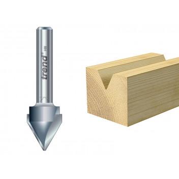 Trend 11/5 x 1/4 TCT V-Groove Cutter 60 10.3 x 12.7mm
