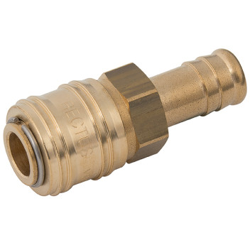 3/8\" HOSETAIL COUPLING BRASS UNPLATED