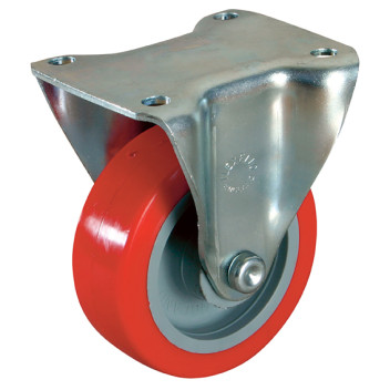 100MM FIXED CASTOR PLATE FTG POLY