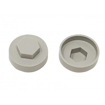 ForgeFix TechFast Cover Cap Goosewing Grey 16mm (Pack 100)