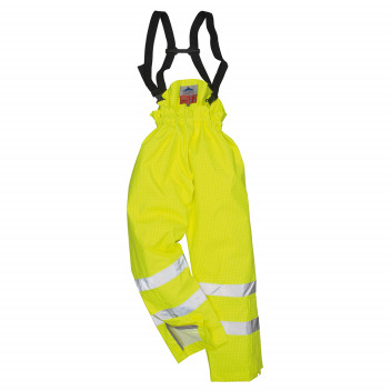 S780 Bizflame Rain Unlined - Hi-Vis Antistatic FR Trouser Yellow Large