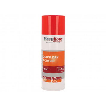PlastiKote Trade Quick Dry Acrylic Spray Paint Gloss Red 400ml