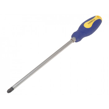 Faithfull Soft Grip Screwdriver Pozidriv Tip PZ4 x 250mm Long Reach