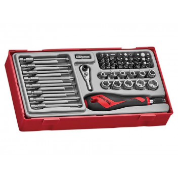 Teng TTMDQ49 Bit & Quick Chuck Driver Set, 49 Piece - 1/4in Drive