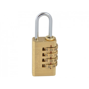 Faithfull Brass Combination Padlock 20mm