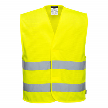 C374 MeshAir Hi-Vis Two Band Vest Yellow SM