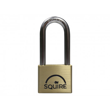 Squire LN5/2.5 Lion Brass Padlock 5-Pin 50mm - 65mm Long Shackle