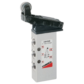 1/8 5/2 ROLLER LEVER SPRING RETURN VALVE