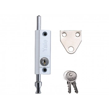 Yale Locks P124 Door Push Bolt White Finish Visi