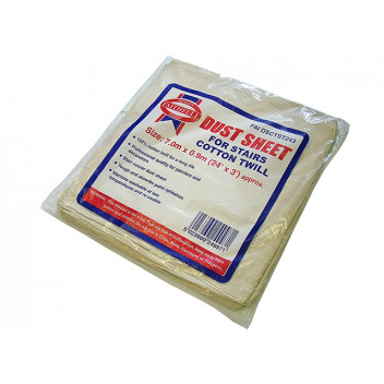 Faithfull Stairway Cotton Twill Dust Sheet 7.0 x 0.9m