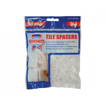 Faithfull Tile Spacer Long Leg 3mm (Bag 250)