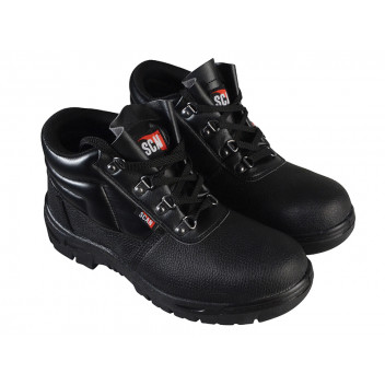 Scan 4 D-Ring Chukka Black Safety Boots UK 10 EUR 44