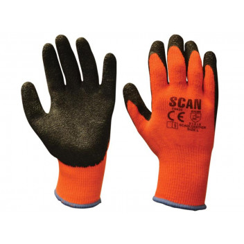 Scan Thermal Latex Coated Gloves - L (Size 9) (Pack 5)