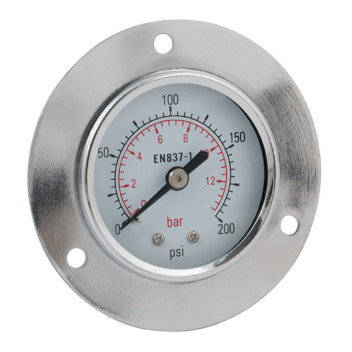 0-160PSI 50MM 1/4\"BSPT FLNG CNTR BK GAUG