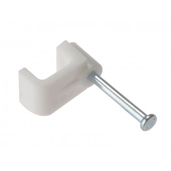 ForgeFix Cable Clip Flat White Bellwire Box 100